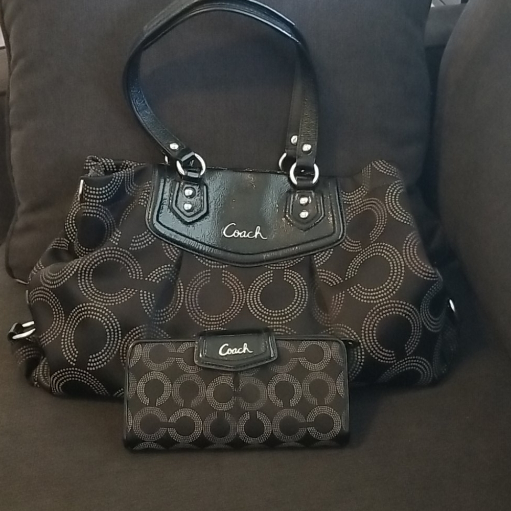*RARE* Coach Optic Bag& Wallet